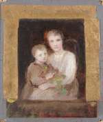 Junge Frau mit Kind, Skizze