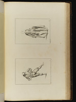 Oben: Junge Frau, ihren Rock mit beiden Händen haltend; unten: Tanzender Mann in Rückansicht, die Hände in die Hüfte gestemmt