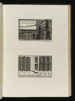 Seite mit zwei Darstellungen: Das Aquädukt der Acqua Giulia und eine Ansicht der Strebepfeiler des Muro Torto