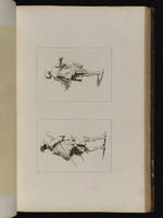 Oben: Soldat mit Gewehr unter dem rechten Arm in Rückansicht; unten: Soldat im Profil nach rechts, ein Gewehr über der rechten Schulter und eine Tasche tragend
