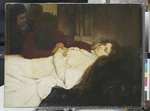 Junges Mädchen auf dem Totenbett