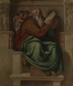Kopie nach Michelangelos "Prophet Zacharias" in der Sixtinischen Kapelle im Vatikan in Rom