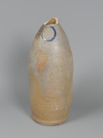 Gefäß: Flasche aus grauem, glasierten Steinzeug