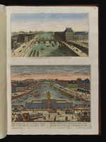 19.a / b. | Vue perspect. d. la Ville de Paris, prise au dessou du Pont Royale / __ [Vue] du Pont Neuf, vers le Pont Royale à Paris | G. B. Probst.