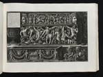 Diverse Objekte, darunter ein Marmorsarkophag mit Szenen aus Jupiters Kampf gegen die Titanen