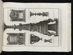 Drei Kandelaber, eine Vase, sowie ein Grab- und ein Grenzstein