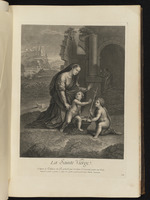 Maria mit Jesus und Johannes dem Täufer als Kind, im Hintergrund Joseph mit einer Kerze