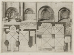 Grundrisse und Schnitte der Kapelle Gottfrieds von Bouillon und der Kalvarienbergkapelle in der Grabeskirche in Jerusalem
