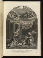 Maria betet das Christuskind an