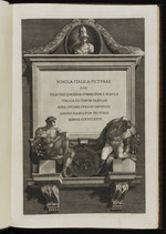 Frontispiz: Schule italienischer Gemälde oder ausgewählte italienische Tafelbilder sorgfältig in Kupfer gestochen, herausgegeben vom Maler Gavin Hamilton in Rom 1773