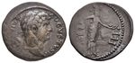 Hadrian / Minerva stehend mit Zepter und Blitz (überprägt: Marcus Antonius und Octavia? / Schlangen und cista mystica?)