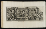 Medaillon mit Hermaphroditos und Salmakis, Bildfeld mit Venus und Anchises und ein weiteres Medaillon mit Amor und Pan