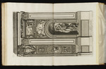 Teil der Galerieseite der Galleria Farnese mit Temperantia in einem Medaillon und dem Familienwappen der Farnese