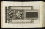 Tür der Galerieseite der Galleria Farnese mit Einhorn-Supraporte