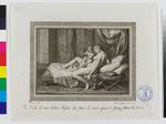 Venus und Cupido auf einem Bett liegend