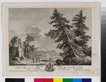 Schwedische Seenlandschaft mit Obelisk, in: Sechs Ansichten aus Schweden, Nr. 1