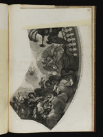 Teil des Kuppelfreskos in der Kapelle von Sceaux mit dem siebenarmigen Leuchter und Engeln