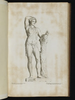 Statue des Bacchus, den linken Arm aufgestützt und den rechten über den Kopf gelegt