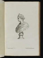 Büste einer römischen Frau im Profil nach links blickend