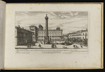 Die Piazza Colonna an der Via del Corso, durch Papst Alexander VII. geebnet und vergrößert