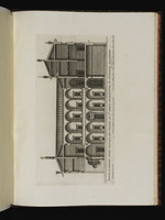Schnitt und Innenhoffassade des Palazzo del Commendatore