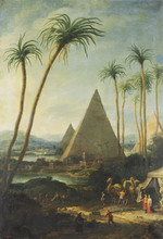 Ägyptische Landschaft mit Pyramiden