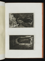 Oben: Grotte bei den Bädern von Tritoli; unten: Das Innere der Grotte des Posillipo