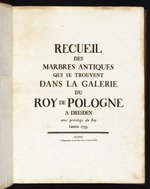 Recueil des Marbres Antiques. Titelblatt