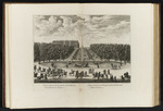 Ansicht des Schlosses von Versailles, von der Wasserallee und dem Drachenbassin aus gesehen