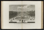 Ansicht der drei Fontänen im Garten von Versailles