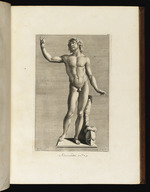 Statue des Alexander, zu seinen Füßen ein korinthischer Helm