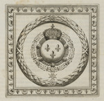 Das königliche französische Wappen mit den Insignien des Michaelsordens und des Ordens vom Heiligen Geist