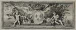 Vignette mit Putten und königlichem französischen Wappen