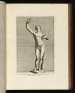 Statue des Bacchus mit Trinkschale und Trauben im Haar