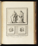 Freskomalerei des Herkules mit Pythia und zweier Köpfe