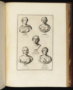 Fünf Büsten, darunter Kleopatra und eine Bacchantin