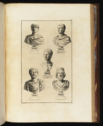 Fünf Büsten, darunter Nero Claudius Drusus und Caligula