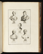 Fünf Büsten, darunter Cybele und Vesta