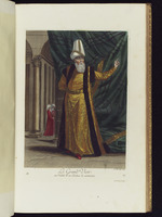 Der Großwesir in festlicher Kleidung mit Turban