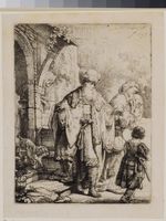 Abraham vestößt Hagar und Ismael (B 30)