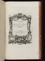 Rahmen mit Jagdattributen, Titelblatt für " Livre de différentes bordures allégoriques"
