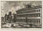 Vignette mit Ansicht des Palazzo Ruspoli