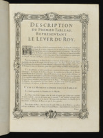 Beschreibung des ersten Bildes mit dem Lever du Roy, Seite 1