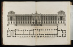 Ansicht und Grundriss der Hauptfassade des Louvre