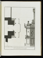 Seitenansicht und Grundriss des königlichen Balkons