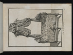 Bett mit Seitenlehnen von einem Baldachin mit Tauben bekrönt, Blatt aus der Folge D