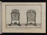 Zwei rechteckige Wandschirme im pittoresken Stil, Blatt aus der Folge E