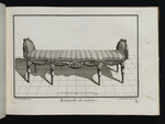 Sitzbank mit Seitenlehnen mit Lorbeer- und Blumengirlanden, Blatt aus der Folge K