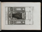 Alkovenbett mit Porträtmedaillon von einem muschelförmigen Ornament bekrönt, Blatt aus der Folge M
