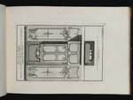 Buffet mit Aufsatz von zwei Vasen umgeben und umliegenden Wanddekor, Blatt aus der Folge O
